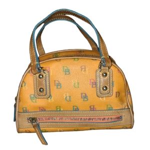 Dooney & Bourke y2k Orange Monogram Mini Gym Bag